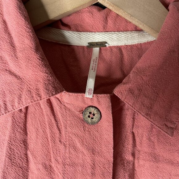 Free People Romper Womens XS Short Sleeve Button Up Utility Playsuit Pockets - Picture 5 of 6